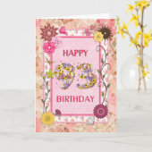 Eine Kunsthandwerkskarte zum 93. Geburtstag Karte (Gelbe Blume)