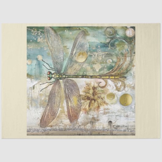 Eine künstlerische Dragonfly-Serie, Design #15 Seidenpapier (Vorderseite)