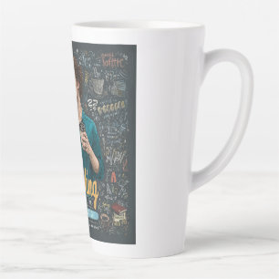 Eine künstlerische Illustration einer Lehrerin Milchtasse