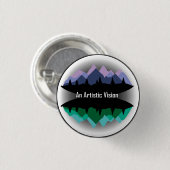 "Eine künstlerische Visions-" Logo-Knopf Button (Vorne & Hinten)
