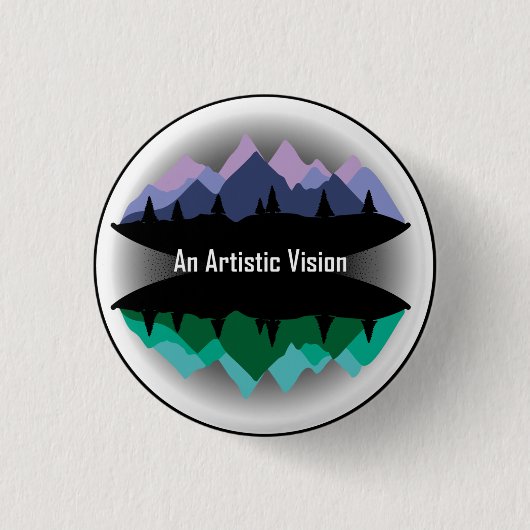 "Eine künstlerische Visions-" Logo-Knopf Button (Vorderseite)