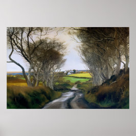 Eine kurvenreiche Landstraße Poster