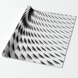 EINE KURVIERTE FASSADE, DIE IN DER WEISSEN LATTICE GESCHENKPAPIER