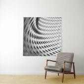 EINE KURVIERTE FASSADE, DIE IN DER WEISSEN LATTICE WANDTEPPICH (Beispiel)