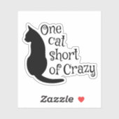 Eine kurze Katze Aufkleber (Blatt)