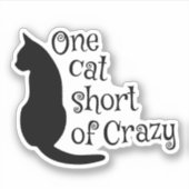 Eine kurze Katze Aufkleber (Vorderseite)