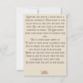 Eine kurze und ermutigende Grußkarte (Rückseite)