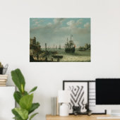 Eine Küstenlandschaft, Abraham Willaerts Poster (Heimbüro)