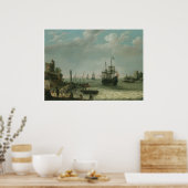 Eine Küstenlandschaft, Abraham Willaerts Poster (Küche)