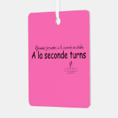 Eine La Seconde verwandelt heiße Rosa und schwarze Ornament Aus Metall (Vorderseite links)