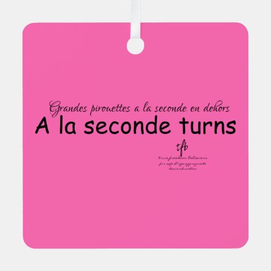 Eine La Seconde verwandelt heiße Rosa und schwarze Ornament Aus Metall (Vorderseite)