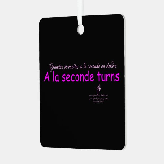 Eine La Seconde wird schwarz und rosa Fläche. Ornament Aus Metall (Vorderseite links)