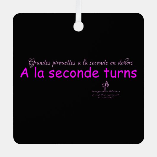 Eine La Seconde wird schwarz und rosa Fläche. Ornament Aus Metall (Vorderseite)