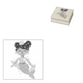Eine lächelnde Meerjungfrau-Prinzessin Gummistempel (Stempel)