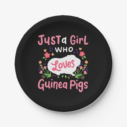 Eine Lady, die Guinea Liebe Schweine Pappteller (Vorderseite)