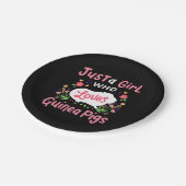 Eine Lady, die Guinea Liebe Schweine Pappteller (Schrägansicht)