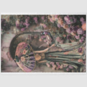 Eine Lady und ein Fasan, Chinoiserie, Portrait Art Seidenpapier (Vorderseite)