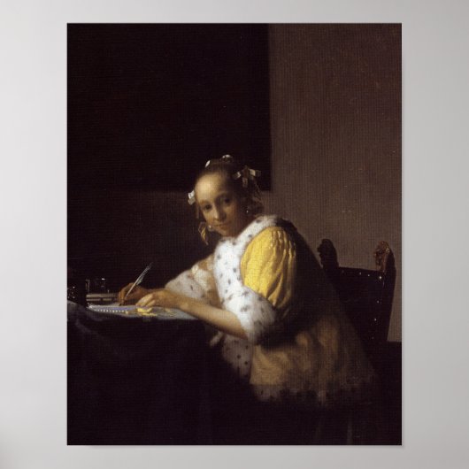 Eine Lady Writing Poster (Vorne)