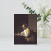 Eine Lady Writing Postkarte (Stehend Vorderseite)