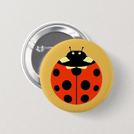 Eine Ladybug Button (Vorne & Hinten)