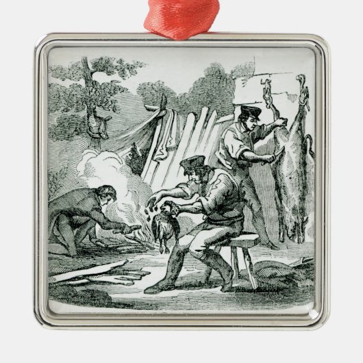 Eine Lager Küche, 1856 Silbernes Ornament (Vorne)