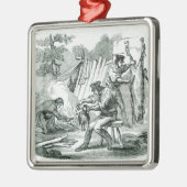 Eine Lager Küche, 1856 Silbernes Ornament (Links)