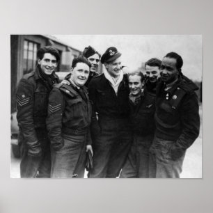 Eine Lancaster-Bomber-Crew Poster