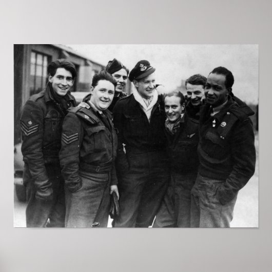 Eine Lancaster-Bomber-Crew Poster (Vorne)