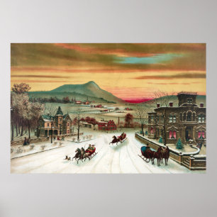 Eine Land-Weihnachtsszene Poster