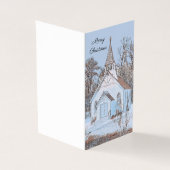 Eine Landkirche, eingebettet in den Schnee - Light (Vorderseite)