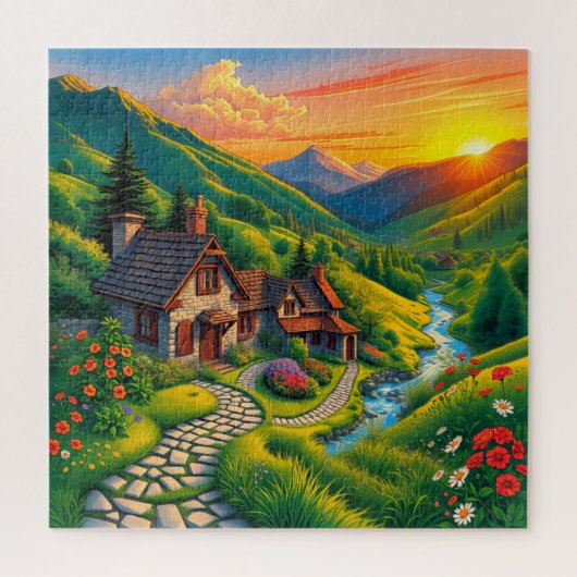 Eine ländliche Szene  Puzzle (Vertikal)