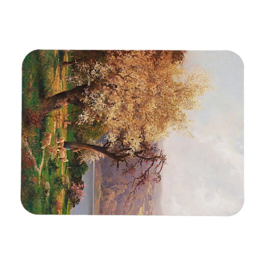 Eine Landschaft im Frühling durch Adolf Kaufmann Magnet (Horizontal)