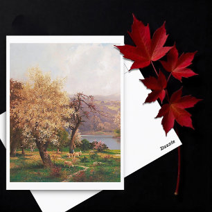 Eine Landschaft im Frühling durch Adolf Kaufmann Postkarte