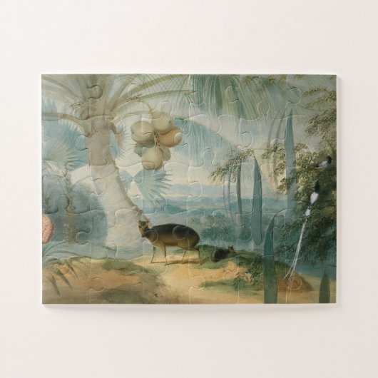 Eine Landschaft in Ceylon von Samuel Daniell Puzzle (Horizontal)