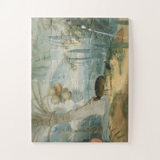 Eine Landschaft in Ceylon von Samuel Daniell Puzzle (Vertikal)