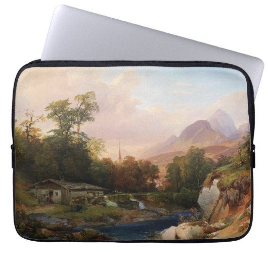 Eine Landschaft mit einer Schmiede Laptopschutzhülle (Vorderseite)