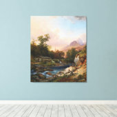 Eine Landschaft mit einer Schmiede Leinwanddruck (Insitu (Holzboden))