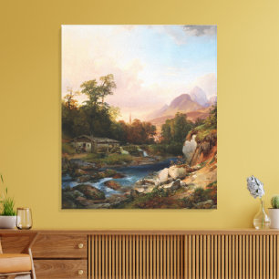 Eine Landschaft mit einer Schmiede Leinwanddruck