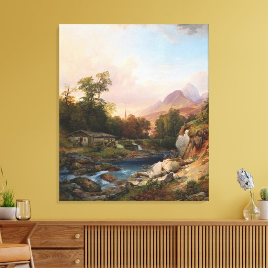 Eine Landschaft mit einer Schmiede Leinwanddruck (Insitu (Wohnzimmer))