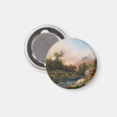 Eine Landschaft mit einer Schmiede Magnet (Vorderseite/Rückseite)