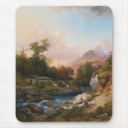 Eine Landschaft mit einer Schmiede Mousepad (Vorne)