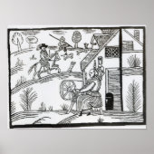 Eine Landschaft mit einer sich drehenden Frau Poster (Vorne)