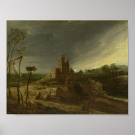 Eine Landschaft mit Galgen Poster