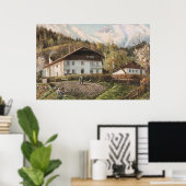 Eine Landschaft mit rosa Licht | Landschaft Poster (Heimbüro)