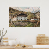 Eine Landschaft mit rosa Licht | Landschaft Poster (Küche)