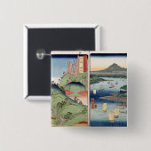 Eine Landschaft und ein Meerblick Button (Vorne & Hinten)