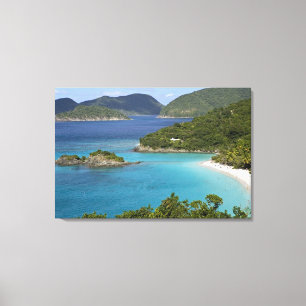 Eine Landschaft von Caneel Bay von einer Straße au Leinwanddruck