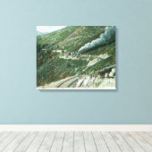 Eine Landschaftliche BahnansichtMt. Tamalpais, CA Leinwanddruck (Insitu (Holzboden))