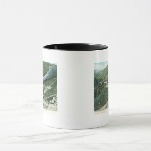 Eine Landschaftliche BahnansichtMt. Tamalpais, CA Tasse (Zentrum)