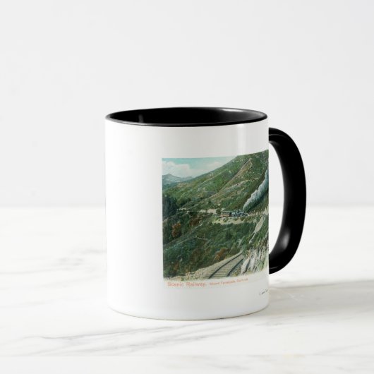 Eine Landschaftliche BahnansichtMt. Tamalpais, CA Tasse (VorderseiteRechts)